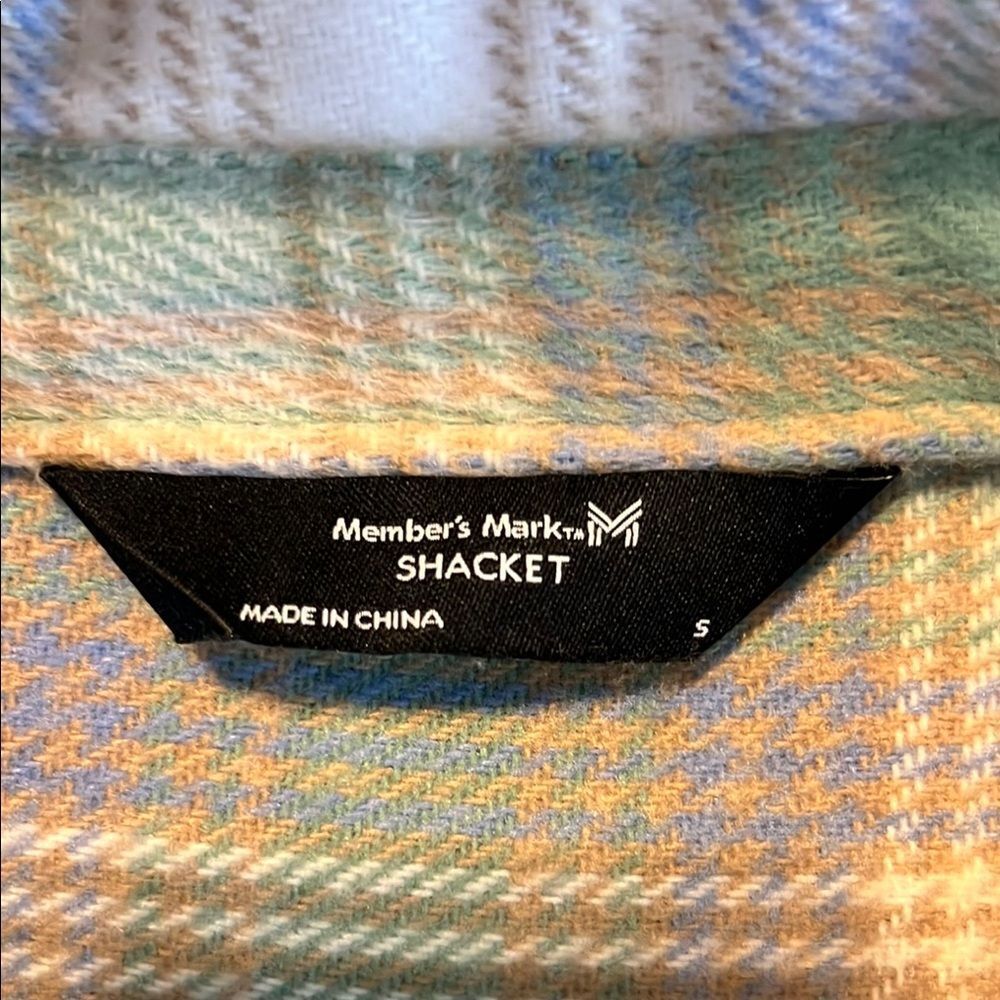 Members Mark Plaid Button-Up Jacket/Shacket - Picture 7 of 7